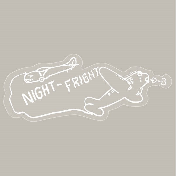 Night Fright Nose Art Sticker White