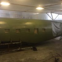 The fuselage after the primer application