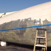 External paint strippipping, rear fuselage